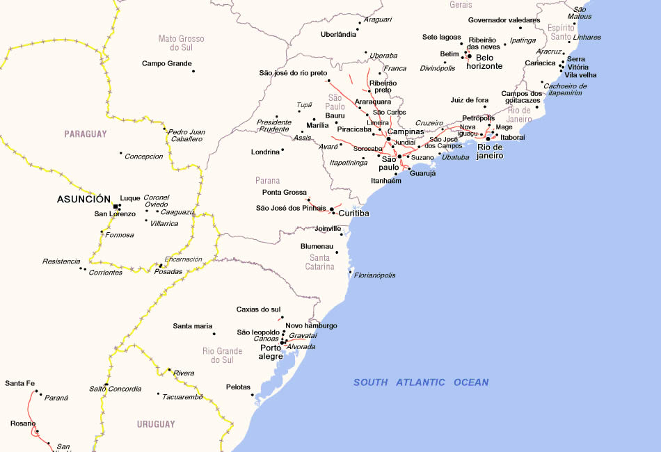 porto alegre map  brazil